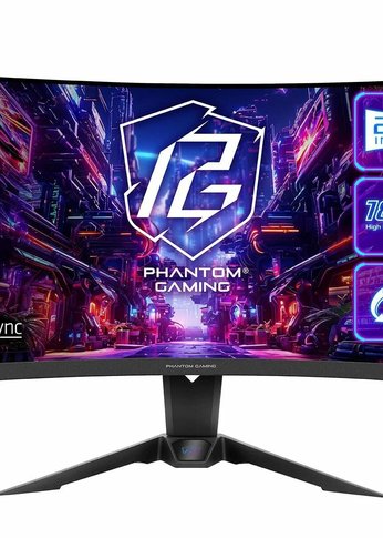 Монитор 27" ASRock Phantom Gaming PG27QRT2A Black (VA, 2560x1440, 2xHDMI+DP, 1 ms, 178°/178°, 300 cd/m, 180Hz, HDR400)