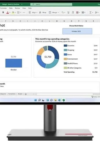 Монитор 27" Lenovo P27h-30 черный IPS 2560x1440 60Гц (63A1GAT1UK)