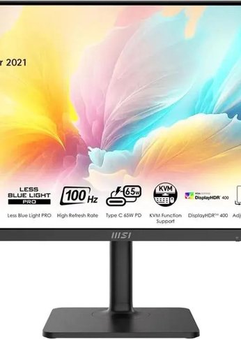 Монитор 27" MSI Modern MD272QXP черный IPS LED 1ms 16:9 HDMI M/M матовая HAS Piv 400cd 178гр/178гр 2560x1440 100Hz DP Quad 2K (1440p) USB 5.85кг