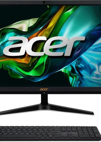 Моноблок 21.5" Acer Aspire C22-1800 Full HD i3 1305U (1.6) 8Gb SSD512Gb UHDG CR Eshell GbitEth WiFi BT 65W клавиатура мышь Cam черный 1920x1080