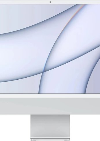 Моноблок 24" Apple iMac A2438 4.5K M1 8 core 8Gb SSD256Gb 8 core GPU macOS GbitEth WiFi BT клавиатура мышь Cam серебристый 4480x2520