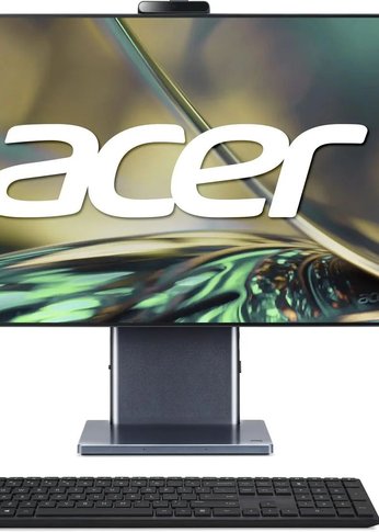 Моноблок 27" Acer Aspire S27-1755 WQHD i5 1240P (1.7) 16Gb SSD512Gb Iris Xe CR Windows 11 Home GbitEth WiFi BT 135W клавиатура мышь Cam серый 2560x14
