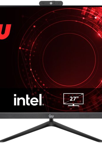 Моноблок 27" IRU Office 27IH5P Full HD i5 11400 (2.6) 8Gb SSD512Gb UHDG 730 Free DOS GbitEth WiFi BT 120W Cam черный 1920x1080