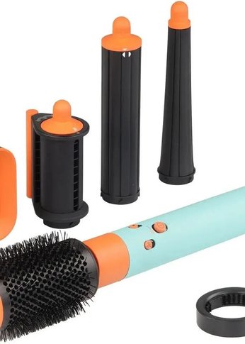 Мульти-стайлер Dyson HS08 Airwrap Complete Long 1300Вт голубой/оранжевый макс.темп.:150С (533598-01)