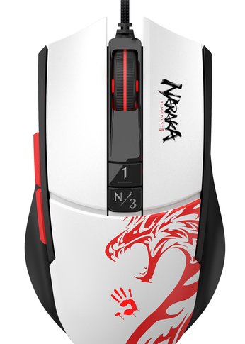 Мышь A4Tech Bloody L65 Max белый/рисунок оптическая (12000dpi) USB (6but)