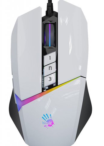 Мышь A4Tech Bloody W60 Max белый оптическая (10000dpi) USB (10but)