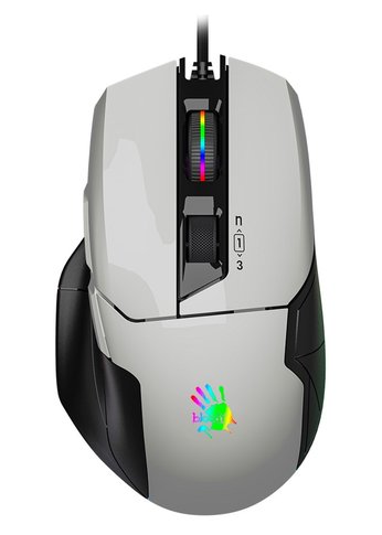 Мышь A4Tech Bloody W70 Max белый/черный оптическая (10000dpi) USB (10but)
