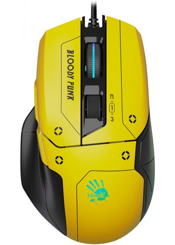 Мышь A4Tech Bloody W70 Max Punk желтый/черный оптическая (10000dpi) USB (11but)