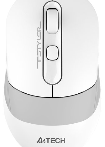 Мышь A4Tech Fstyler FB10C белый/серый оптическая (2400dpi) беспроводная BT/Radio USB (4but)