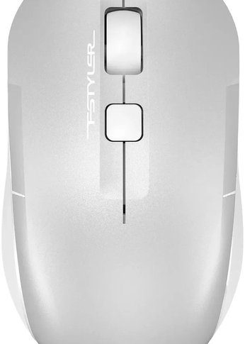 Мышь A4Tech Fstyler FB26CS Air2 серебристый/белый оптическая (2000dpi) silent беспроводная BT/Radio USB для ноутбука (4but)