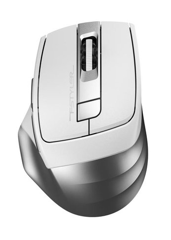 Мышь A4Tech Fstyler FB35 белый/серый оптическая (2000dpi) беспроводная BT/Radio USB для ноутбука (6but)