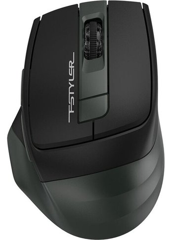Мышь A4Tech Fstyler FB35 зеленый/черный оптическая (2000dpi) беспроводная BT/Radio USB (6but) FB35 MIDLIGHT GREEN