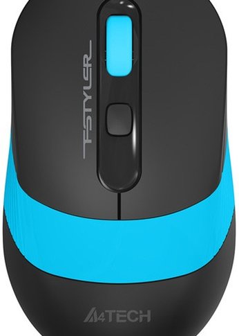 Мышь A4Tech Fstyler FG10 черный/синий оптическая (2000dpi) беспроводная USB (4but)