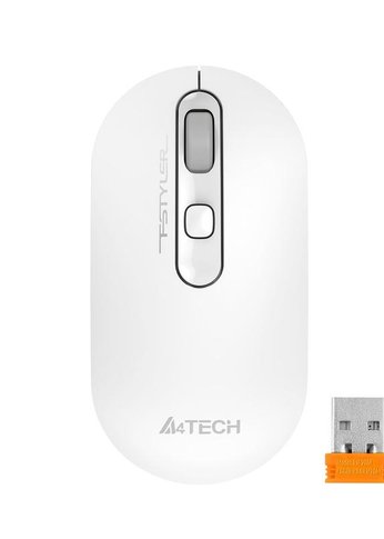 Мышь A4Tech Fstyler FG20 белый оптическая (2000dpi) беспроводная USB для ноутбука (4but)