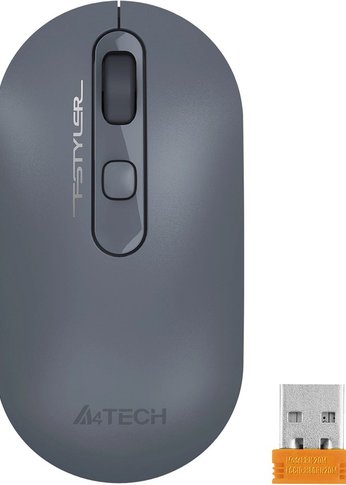 Мышь A4Tech Fstyler FG20 пепельный/синий оптическая (2000dpi) беспроводная USB для ноутбука (4but)