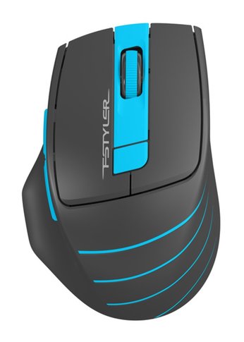 Мышь A4Tech Fstyler FG30 серый/синий оптическая (2000dpi) беспроводная USB (6but)
