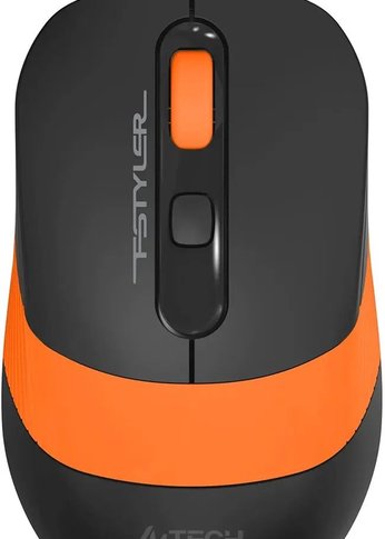 Мышь A4Tech Fstyler FM10S черный/оранжевый оптическая проводная (1600dpi) silent USB (3but)