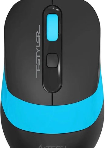 Мышь A4Tech Fstyler FM10S черный/синий оптическая проводная (1600dpi) silent USB (3but)