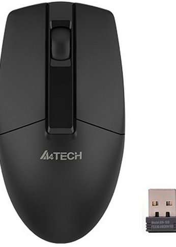 Мышь A4Tech G3-330NS черный оптическая (1200dpi) silent беспроводная USB (3but)