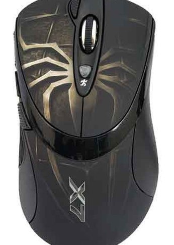 Мышь A4Tech Oscar Editor XL-747H коричневый/рисунок лазерная (3600dpi) USB2.0 (6but)