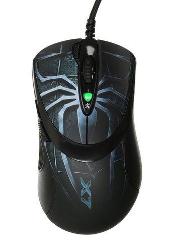Мышь A4Tech Oscar Editor XL-747H рисунок/голубой лазерная (3600dpi) USB (6but)