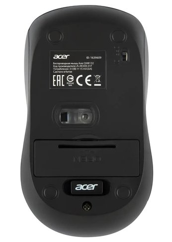 Мышь Acer OMR132 синий/черный оптическая (1000dpi) беспроводная USB для ноутбука (2but)