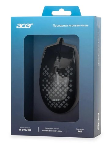 Мышь Acer OMW134 черный оптическая (3200dpi) USB (5but)