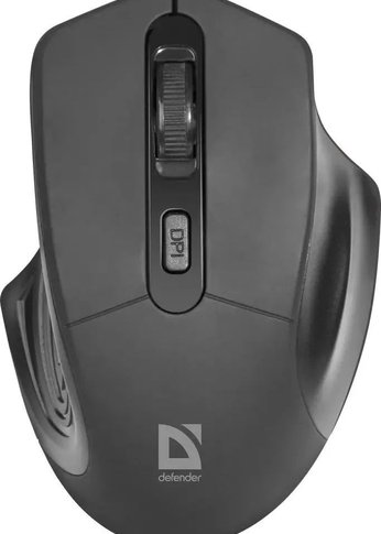 Мышь Defender Datum MB-345 черный оптическая (800-1600dpi) беспроводная 4 кн. (52345)
