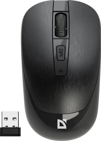 Мышь Defender Wave MM-995 черный оптическая (800-1600dpi) беспроводная (52995)