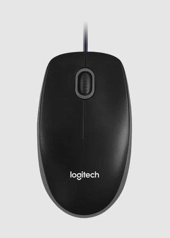 Мышь Logitech B100 оптическая проводная USB черный 910-006605