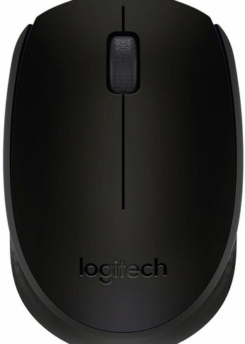 Мышь Logitech B170 черный оптическая (1000dpi) беспроводная USB для ноутбука (2but)