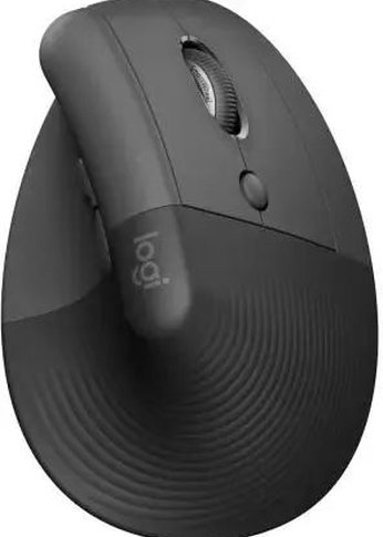 Мышь Logitech Lift графитовый оптическая (4000dpi) silent беспроводная BT/Radio USB для ноутбука (5but)