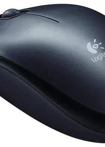 Мышь Logitech M100 оптическая проводная USB черный и темно-серый (910-005003)