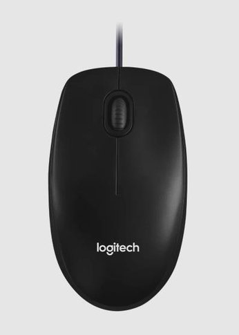 Мышь Logitech M100R оптическая проводная USB черный/темно-серый 910-006765