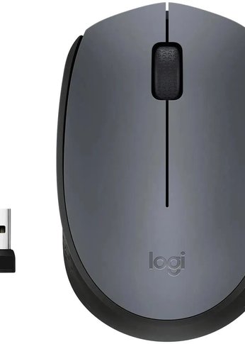Мышь Logitech M170 оптическая беспроводная USB серый 910-004646