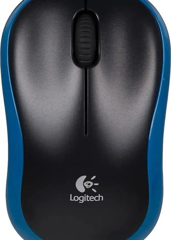 Мышь Logitech M185 синий/черный беспроводная оптическая 1000dpi (910-002239)