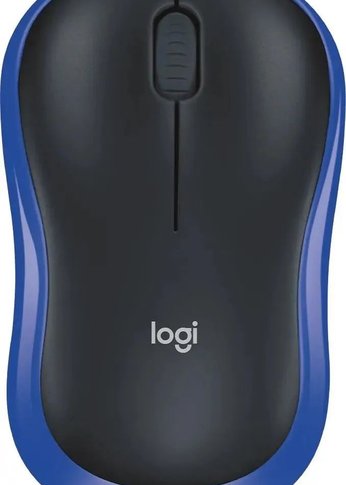 Мышь Logitech M185 синий/черный оптическая (1000dpi) беспроводная USB1.1 для ноутбука (2but)