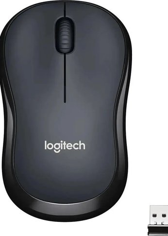 Мышь Logitech M221 Silent черный оптическая (1000dpi) silent беспроводная USB (2but)