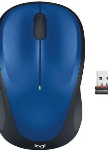 Мышь Logitech M235 синий/черный оптическая (1000dpi) беспроводная USB для ноутбука (2but)