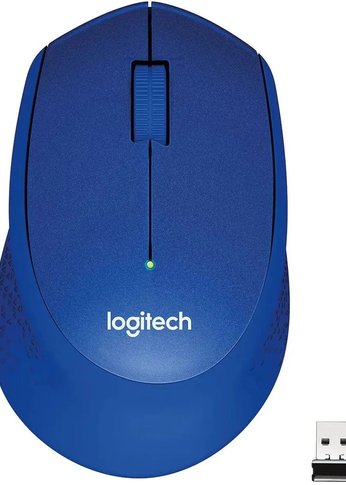 Мышь Logitech M330 Silent Plus синий оптическая 1000dpi silent беспров. USB 2but (910-004910)