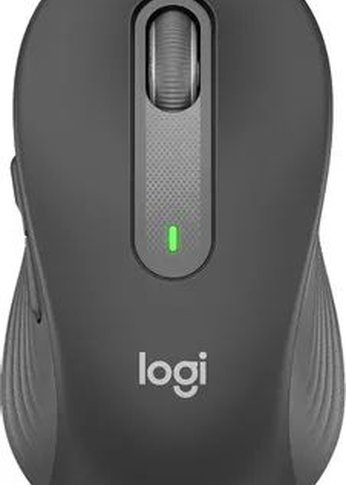 Мышь Logitech M650 Signature Graphite темно-серая, беспроводная 400-4000 dpi, Bluetooth + 2.4G, 5 кнопок, АА-батарейка, полноразмерная, правый хват