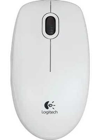 Мышь Logitech Optical Mouse B100  White USB OEM белый беспроводная 800dpi (910-003360)