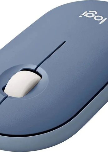 Мышь Logitech Pebble M350 оптическая 1000dpi беспроводная Bluetooth USB синий 910-006655