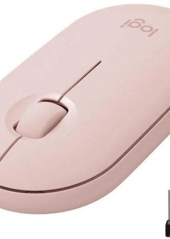 Мышь Logitech Pebble M350 оптическая 1000dpi беспроводная Bluetooth USB розовый 910-005575