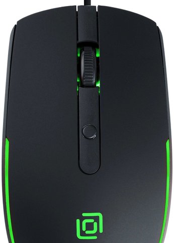 Мышь Oklick 100M черный оптическая (1600dpi) USB для ноутбука (4but)