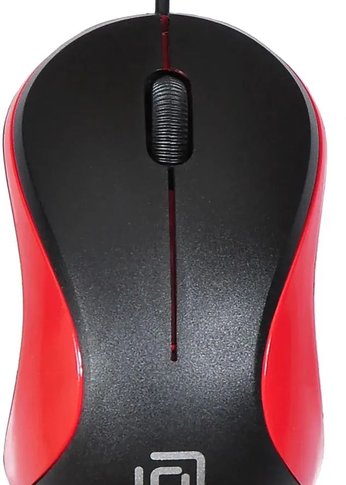 Мышь Oklick 115S черный/красный оптическая (1200dpi) USB для ноутбука (3but)