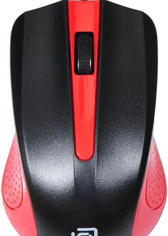 Мышь Oklick 225M черный/красный оптическая (1000dpi) USB (3but)