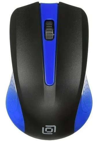 Мышь Oklick 485MW черный/синий оптическая (1000dpi) беспроводная USB для ноутбука (3but)