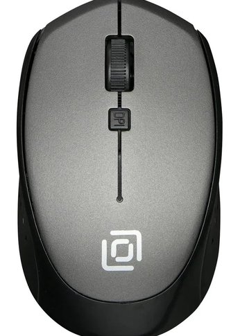 Мышь Oklick 488MW черный/серый оптическая (1600dpi) беспроводная USB для ноутбука (4but)
