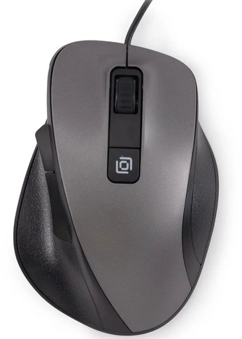 Мышь Oklick 504M черный/серый оптическая (3600dpi) silent USB (6but)